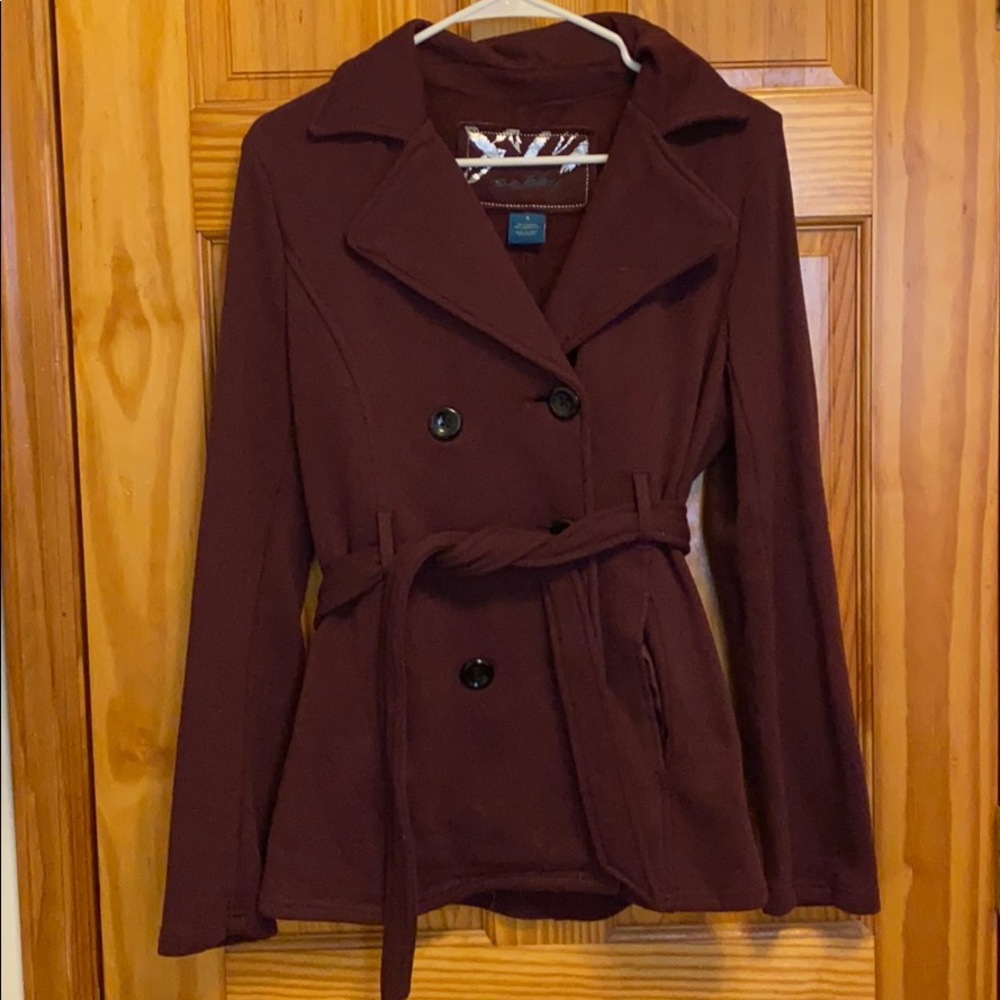 Maroon Pea Coat